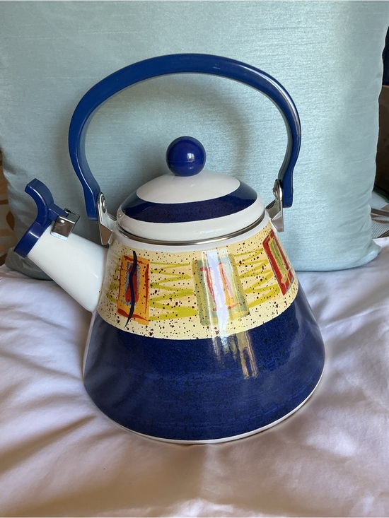 Other - Blue Metal Southwestern Style Teakettle